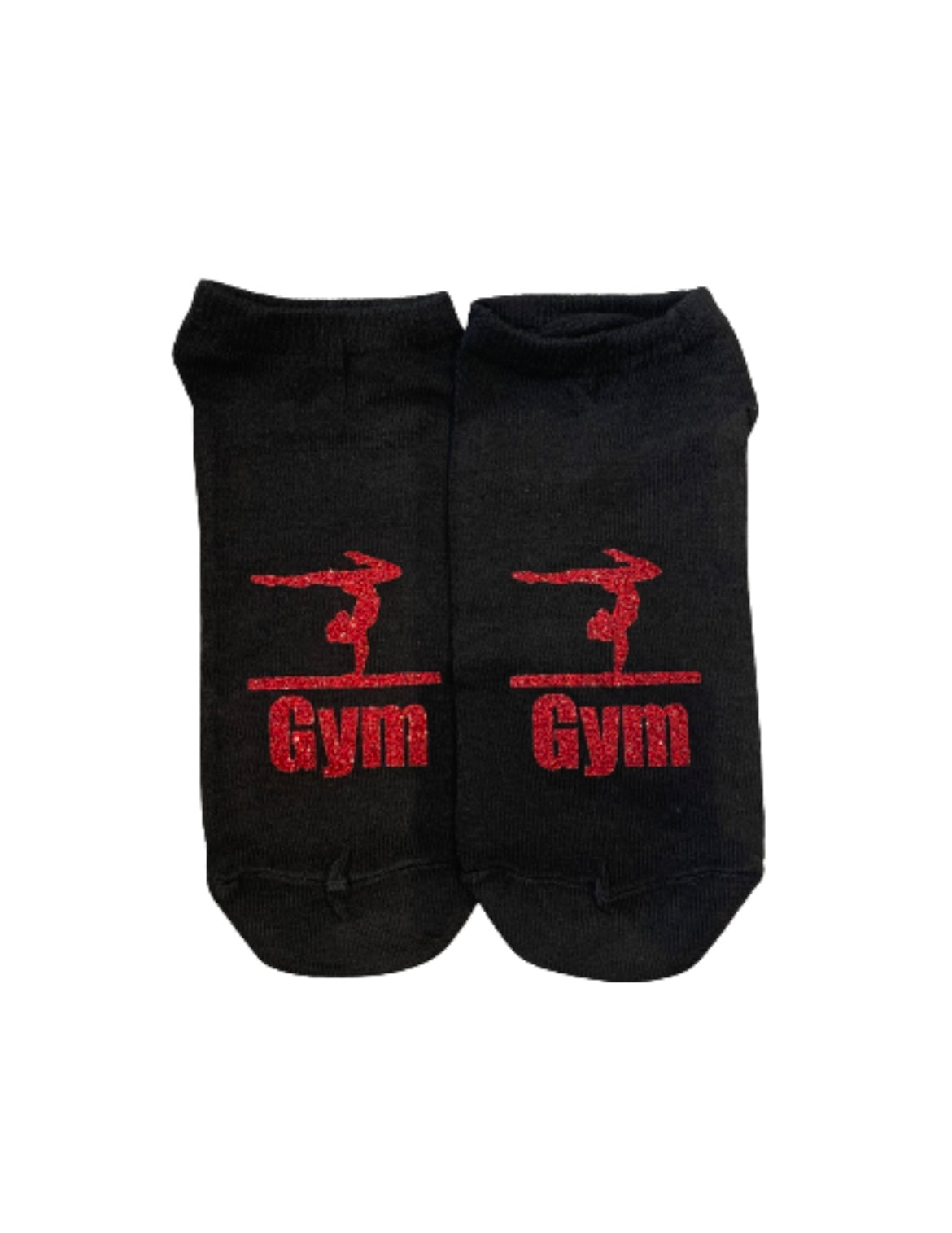 Gymnastics socks (red glitter)